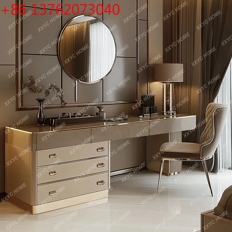 Beauty Makeup Vanity Set - Tam Set Ahşap Makyaj Masası İskandinav