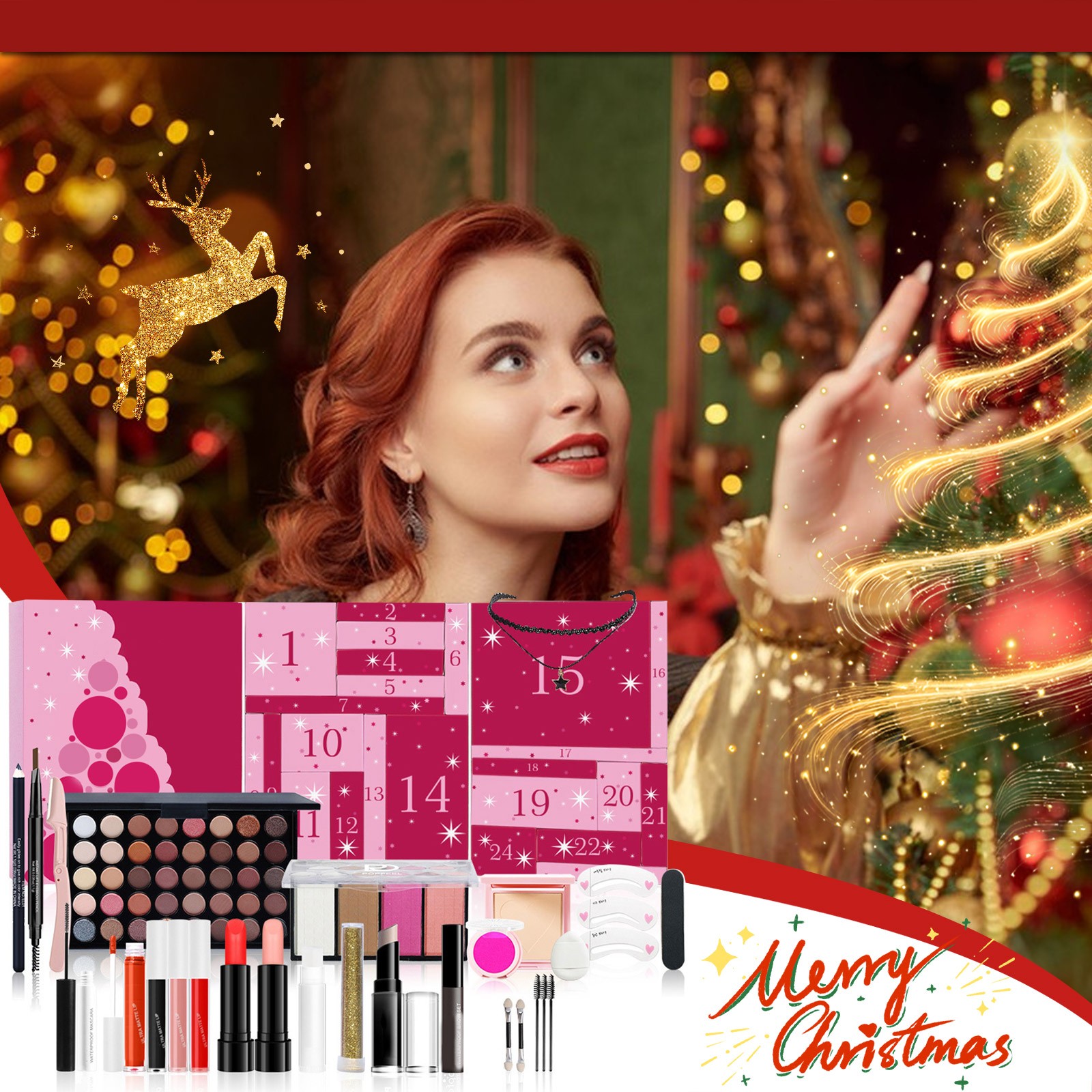 Beauty Makeup Advent Calendar - Kızlar Makyaj Advent Takvimi Sürpriz Kör