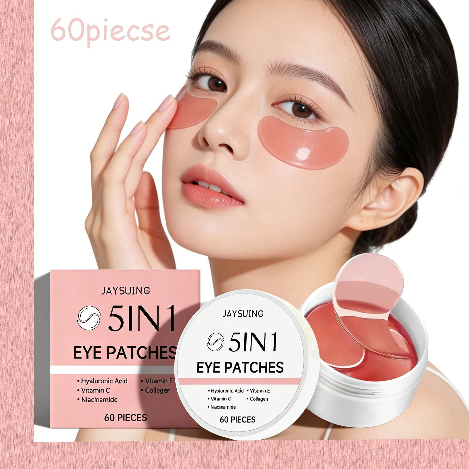 Collagen Eye Patch - JAYSUING 5'i 1 Arada Gül Kokulu