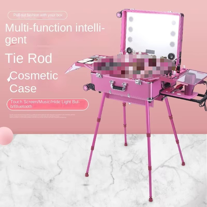 Beauty Makeup Trolley - Makyaj Sanatçıları İçin Alüminyum Alaşımlı Bluetooth'lu