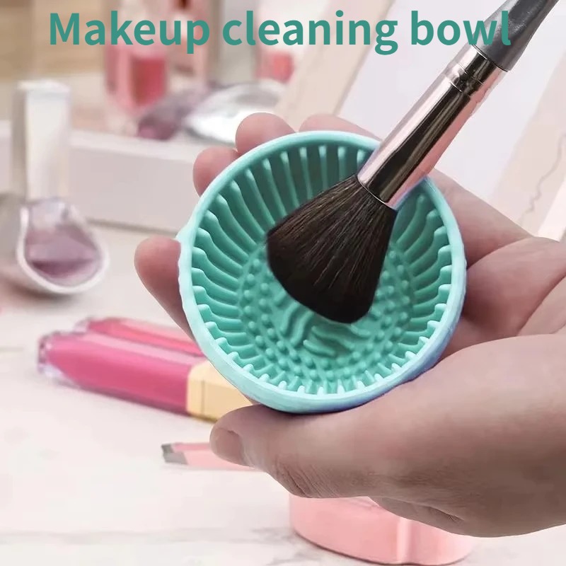 Beauty Makeup Eyeshadow - Yumuşak Silikon Makyaj Fırçası Temizleme Kabı