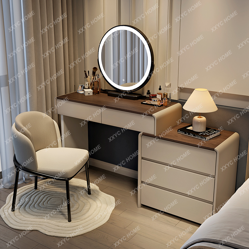 Beauty Makeup Vanity Set - HHAesthetic Ahşap Makyaj Masası Aynası Tam