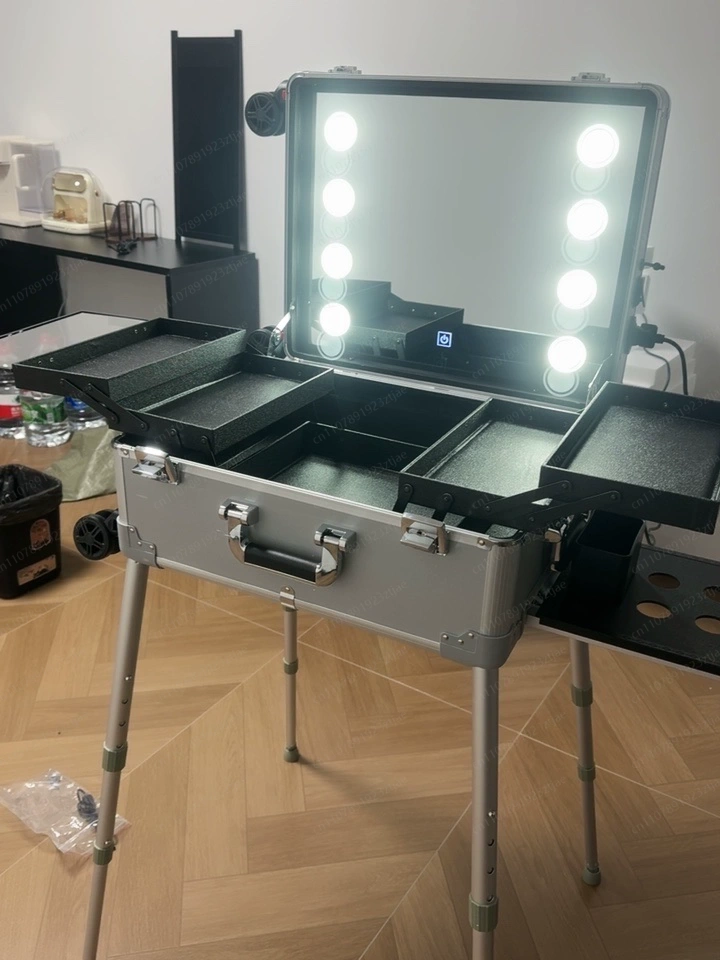 Beauty Makeup Trolley - 22 inç Trolley Valiz LED Işıklı