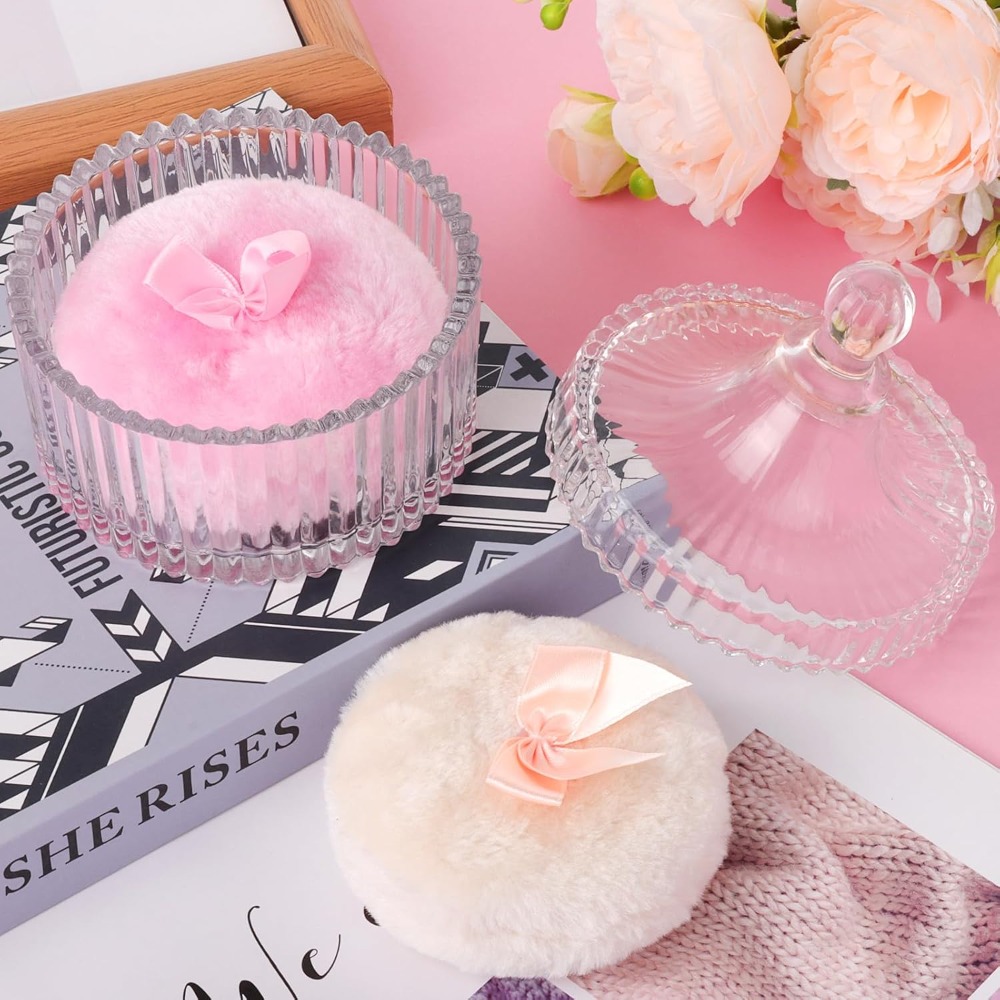 Beauty Makeup Gift Sets - Cam Saklama Kutulu Pudra Puff'ı Makyaj