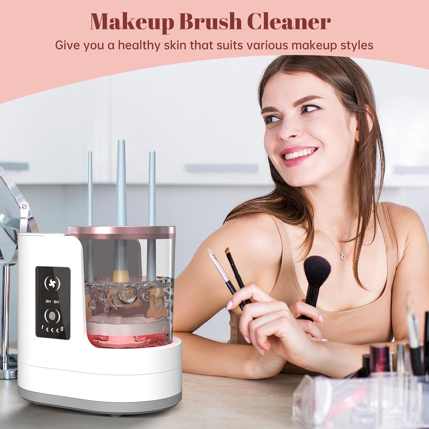 Beauty Makeup Products - Otomatik Döner Makyaj Fırçası Temizleme Makinesi