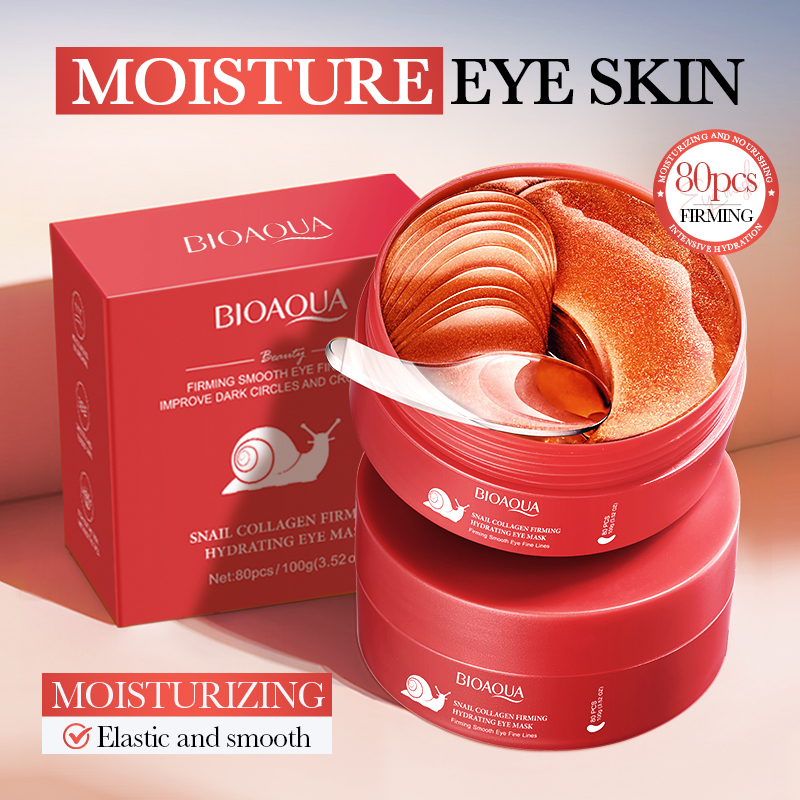 Collagen Eye Patch - 80 adet BIOAQUA Salyangoz Kristal Kollajen