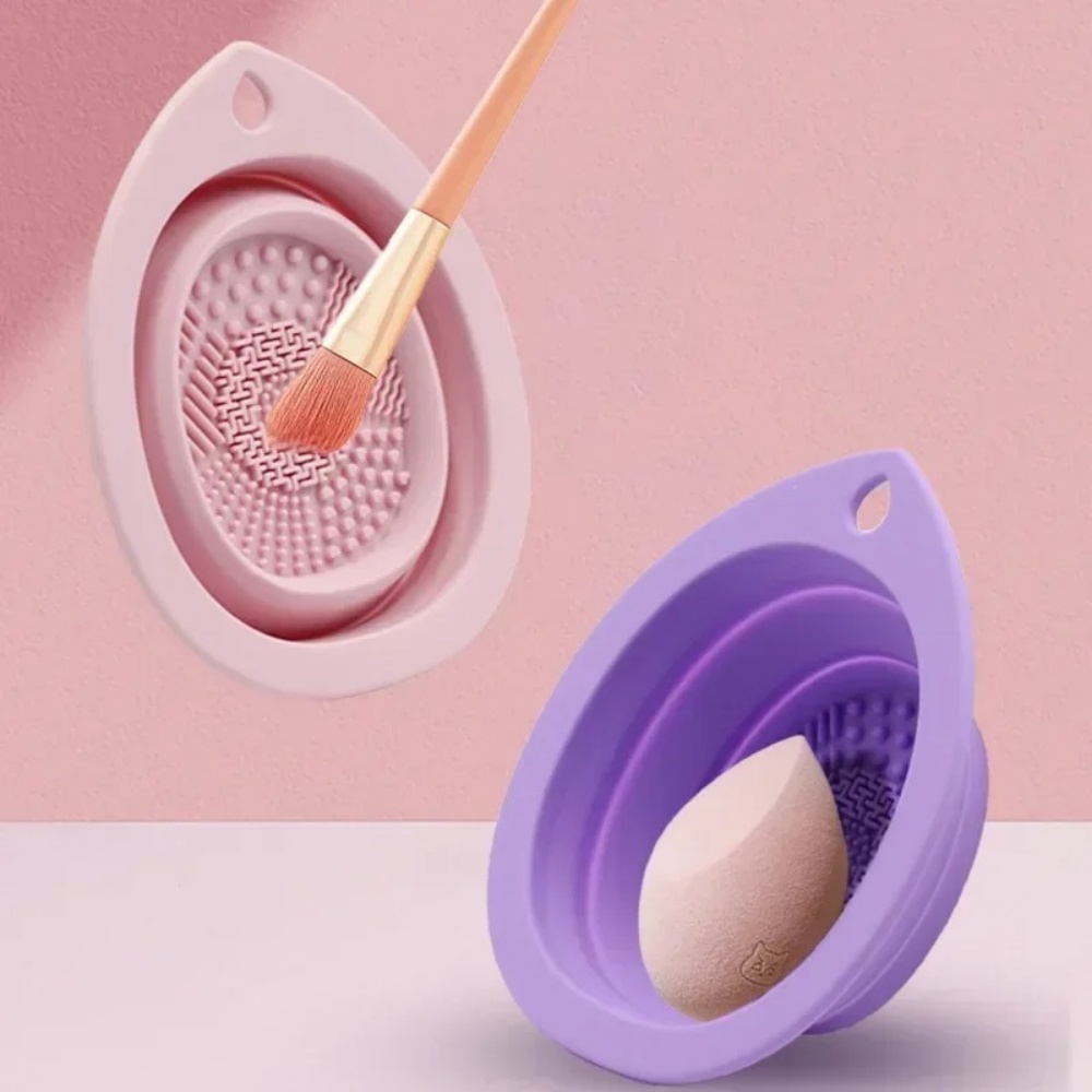 Beauty Makeup Products - Silikon Makyaj Fırçası Temizleme Kasesi Katlanabilir
