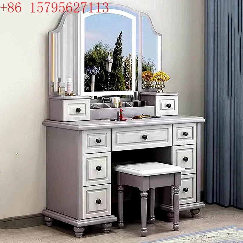 Beauty Makeup Vanity Set - Tam Set Estetik Makyaj Masası Depolama