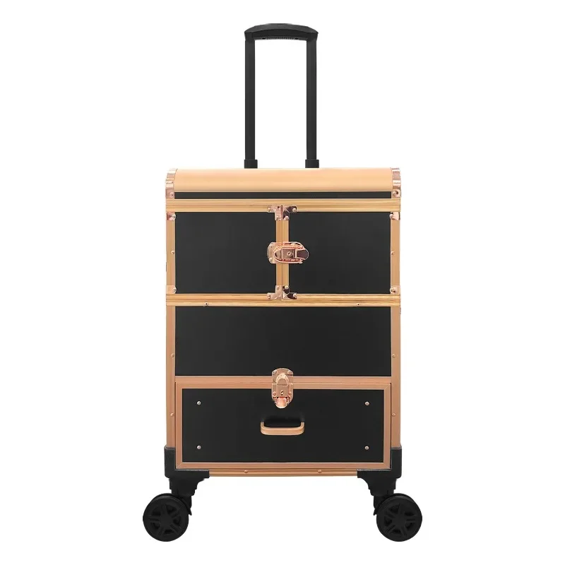 Beauty Makeup Trolley - Toptan Büyük Kapasiteli Makyaj Kutusu Kore