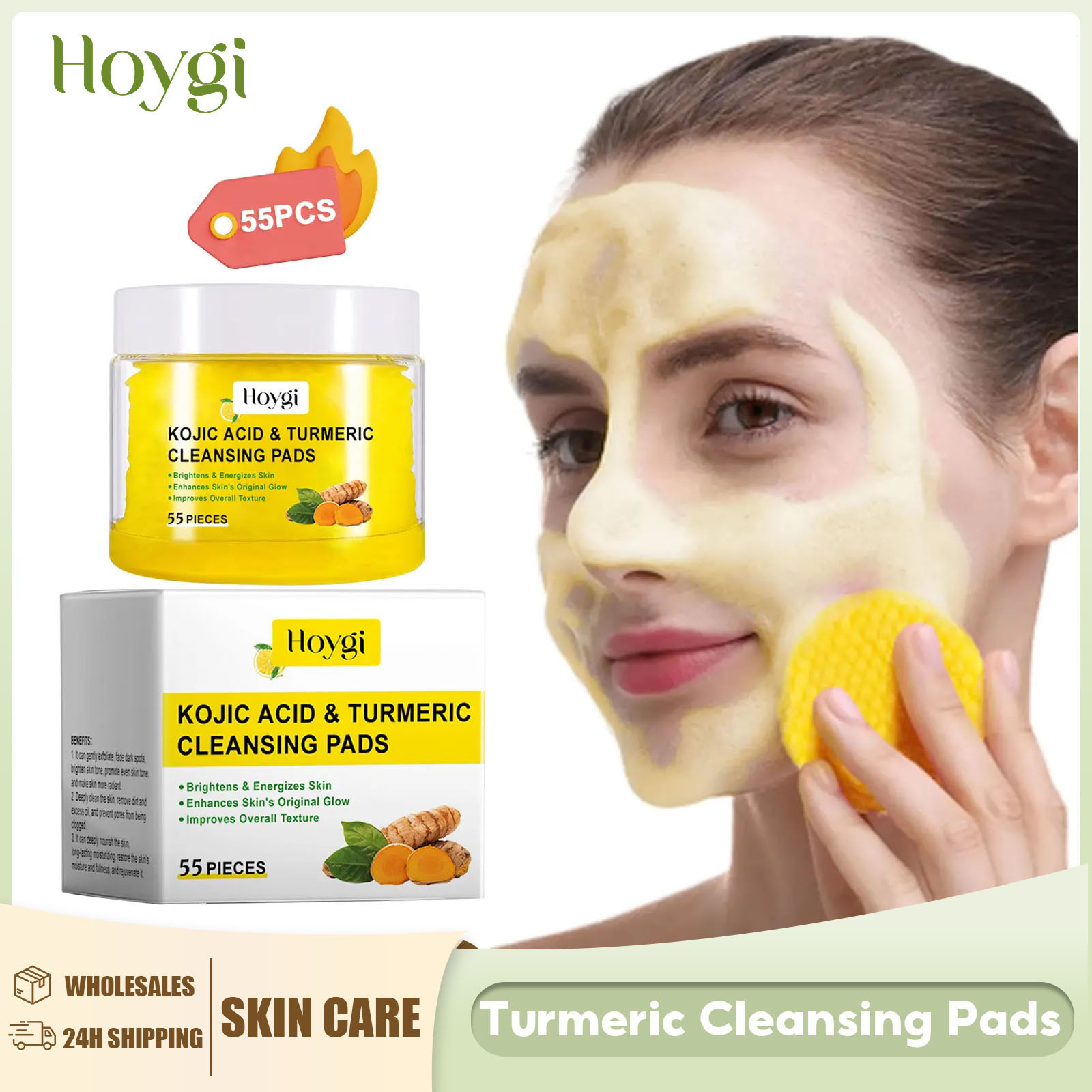 Kiss Beauty Makeup Remover - Zerdeçal Temizleme Pedleri Yüz Peeling Makyaj