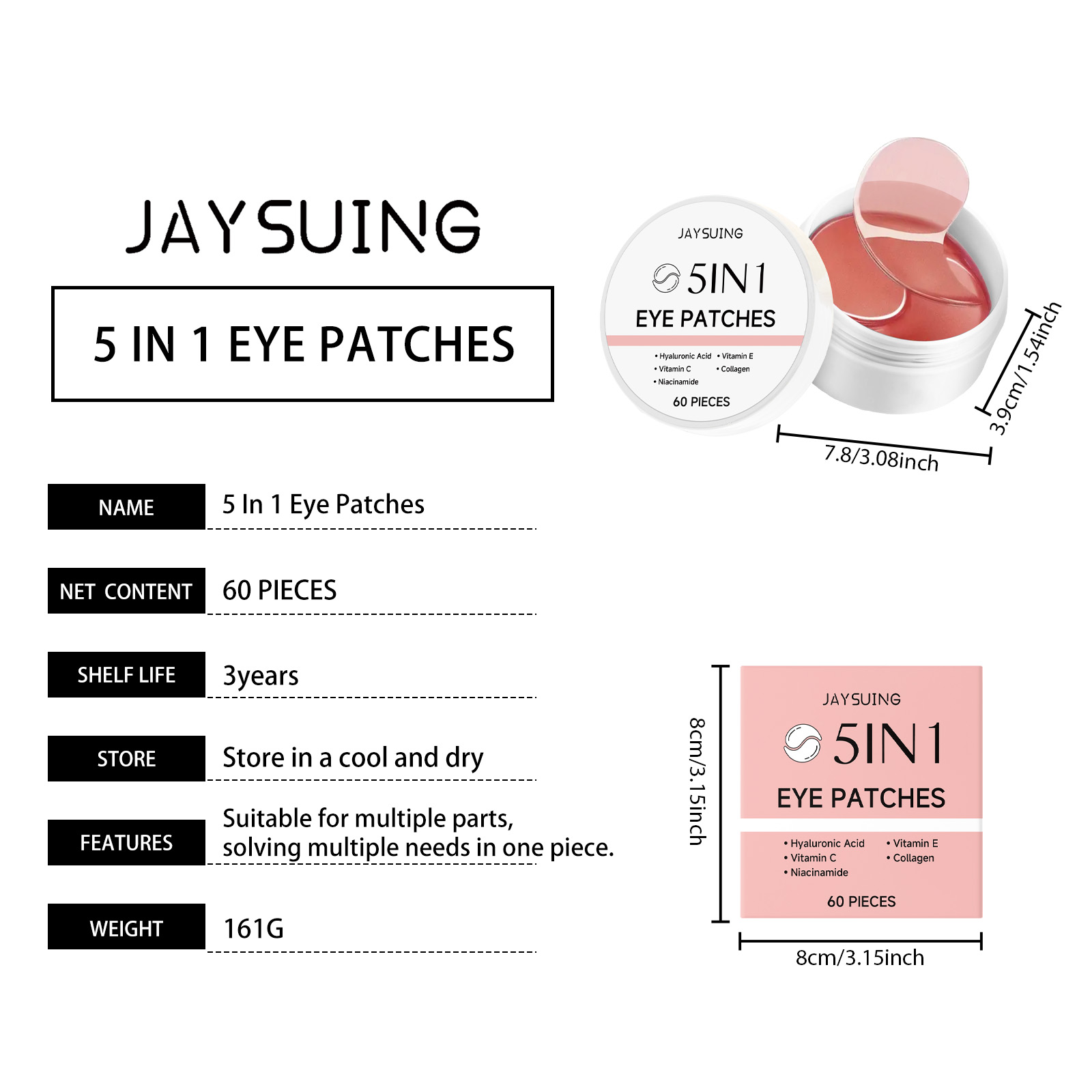 JAYSUING 5'i 1 Arada Gül Kokul - Collagen Eye Patch incelemesi ve fiyatı