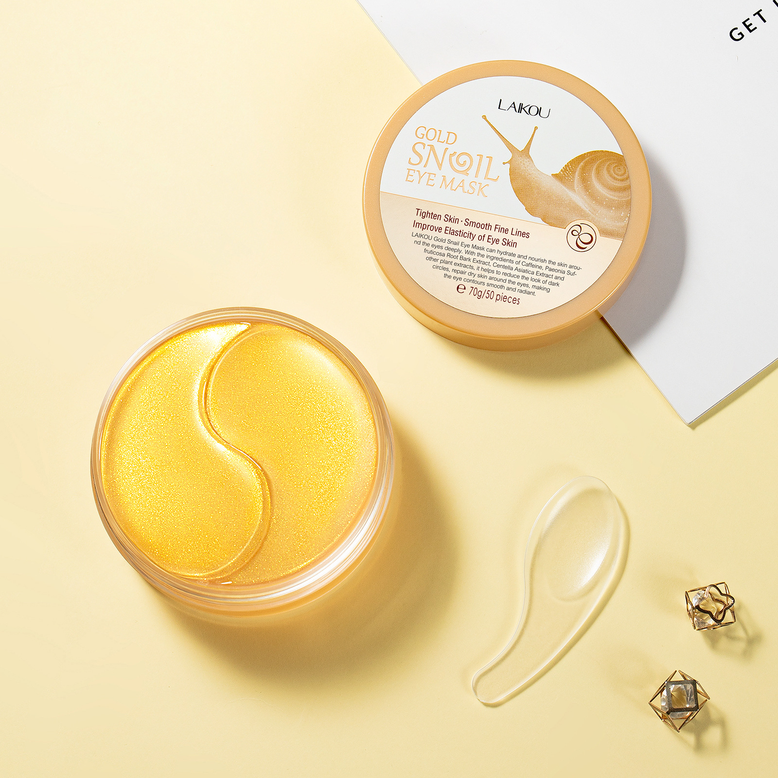 LAIKOU 50 adet Altın Salyangoz - Collagen Eye Patch incelemesi ve fiyatı
