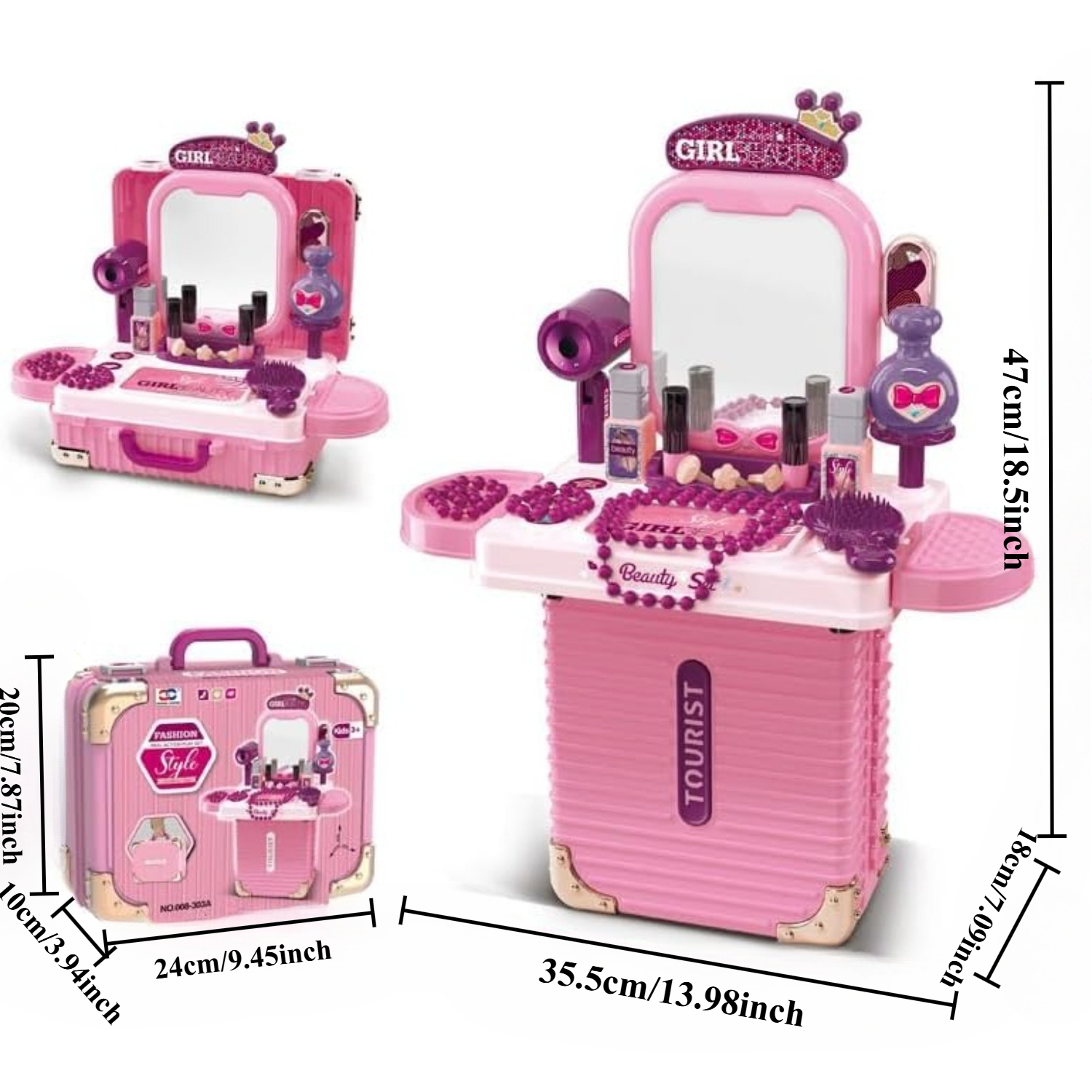3'ü 1 Arada Çocuk Makyaj Masas - Beauty Makeup Vanity Set incelemesi ve fiyatı