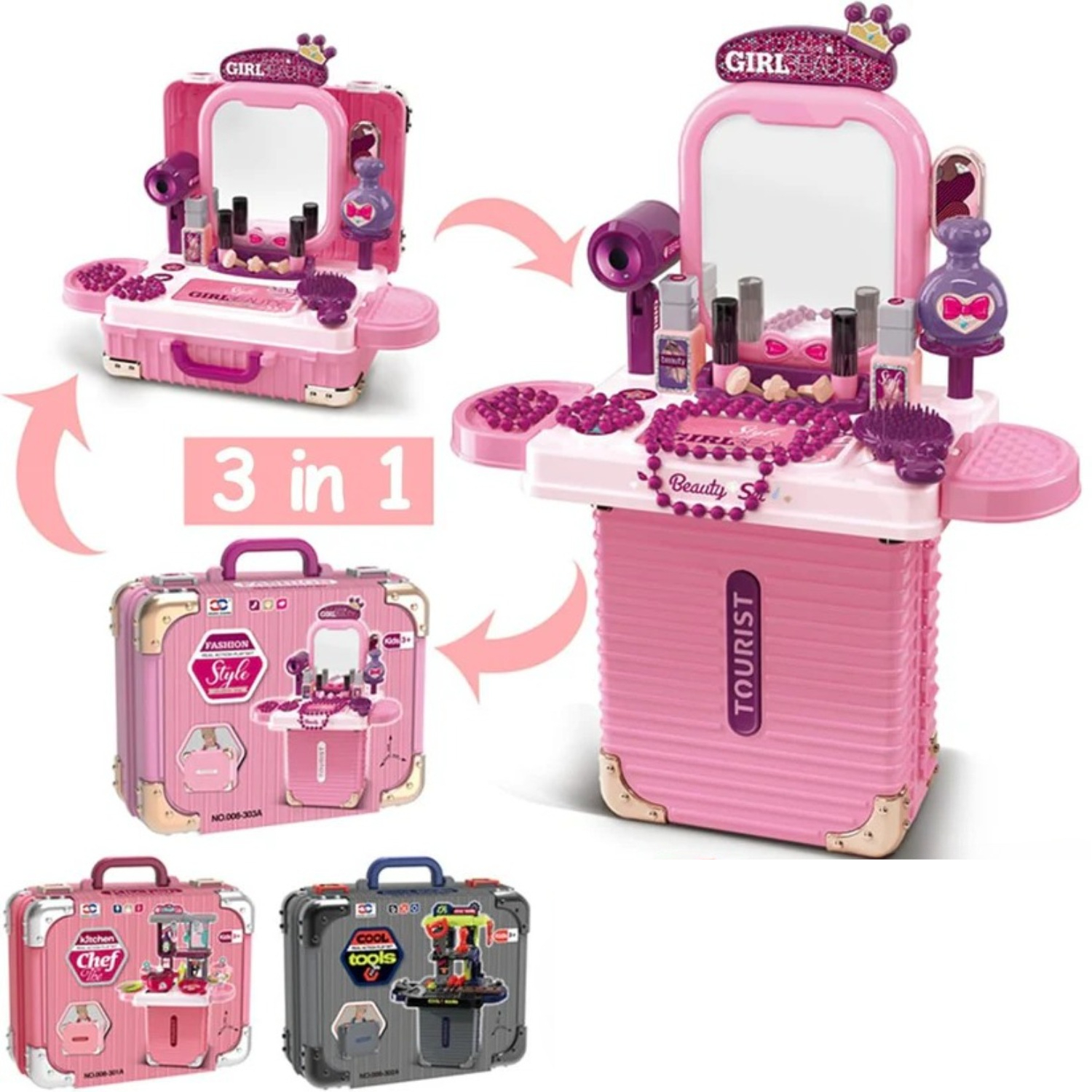 3'ü 1 Arada Çocuk Makyaj Masas - Beauty Makeup Vanity Set incelemesi ve fiyatı