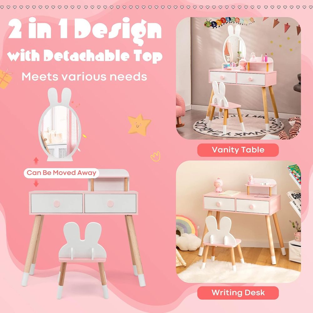 EY Çocuk Makyaj Masası, Tavşan - Beauty Makeup Vanity Set incelemesi ve fiyatı