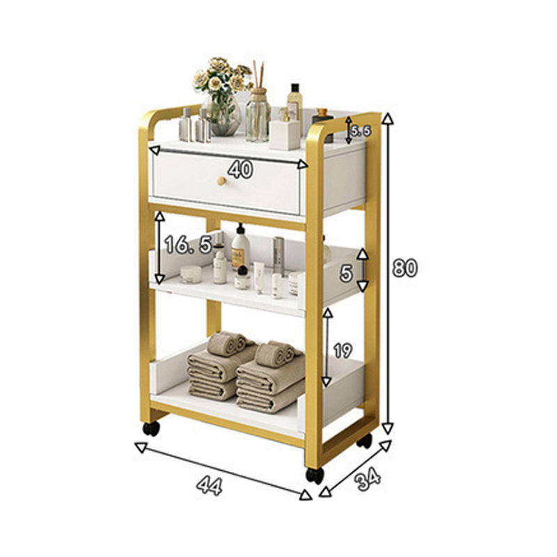 Modern Altın Beyaz Salon Araba - Beauty Makeup Trolley incelemesi ve fiyatı