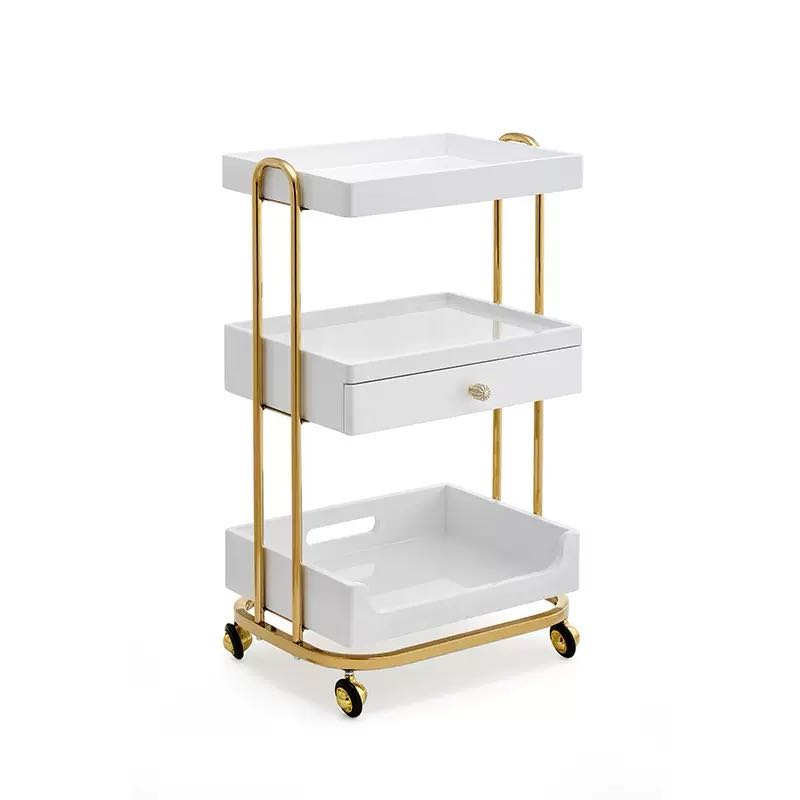 Modern Altın Beyaz Salon Araba - Beauty Makeup Trolley incelemesi ve fiyatı