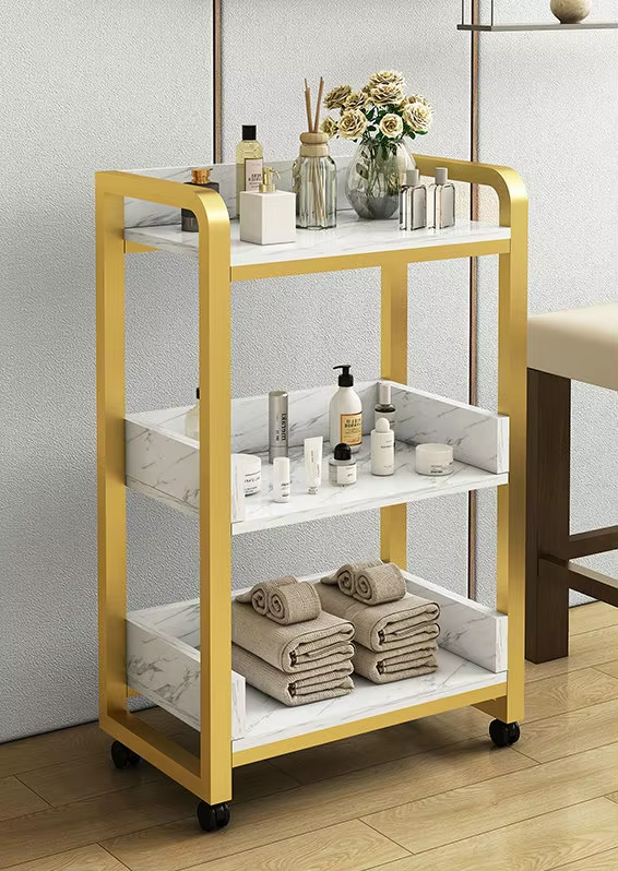 Modern Altın Beyaz Salon Araba - Beauty Makeup Trolley incelemesi ve fiyatı